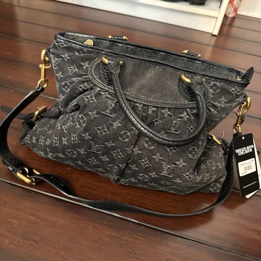 Louis Vuitton  Black Monogram Denim Bag